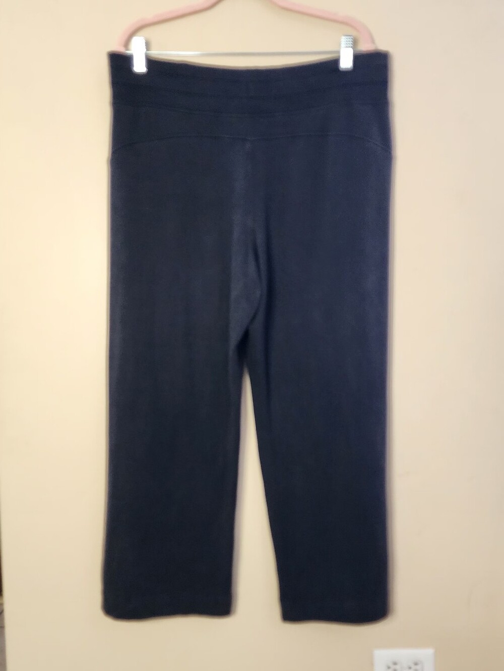 Athleta Black Wide Leg Crop Drawstring Travel Pants Sweatpants XL/Tall - Picture 4 of 16